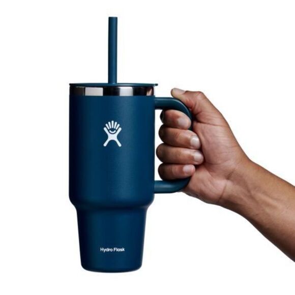 Hydroflask 32oz Indigo Blue All Around Travel Tumbler Reusable Mug Cup Bottle - Picture 8 of 10